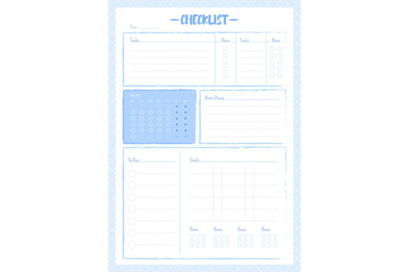 Download Blue Checklist Creative Planner Page - Creative planner Collection