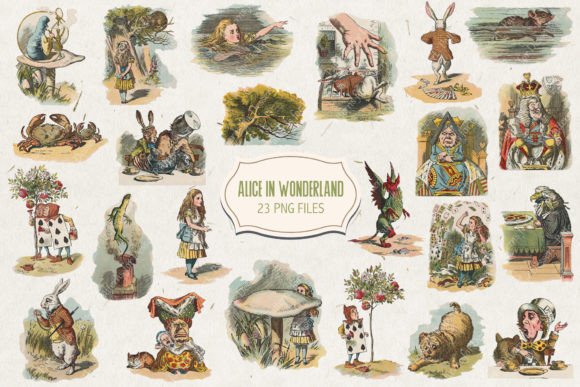 Download Vintage Alice in Wonderland II - Alice in wonderland Collection
