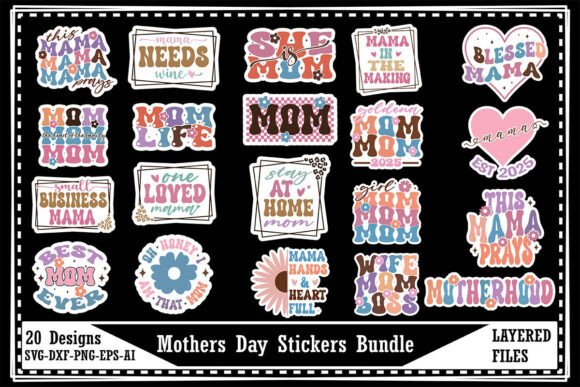 Download Mothers Day Stickers Bundle - Mothers day Collection
