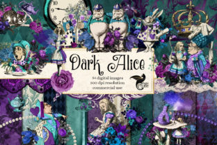 Download Dark Alice Digital Scrapbook Kit - Premium Resources