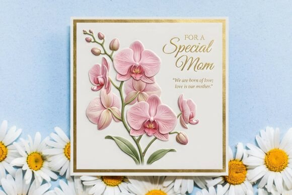 Download Embossed Floral Mothers Day Card PNG - Mothers day Collection