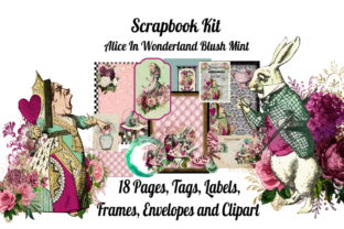Download Alice in Wonderland Scrapbook Kit Blush - Premium Resources