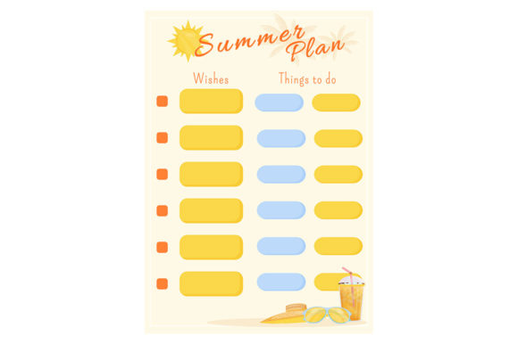 Download Summer Plan Creative Planner Page Design - Creative planner Collection