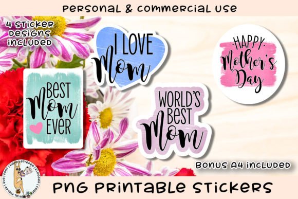 Download Mother's Day Stickers PNG Printables - Printables Collection